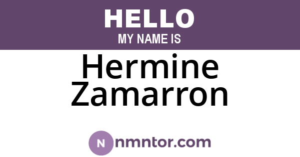 Hermine Zamarron