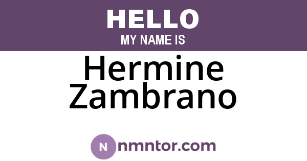 Hermine Zambrano