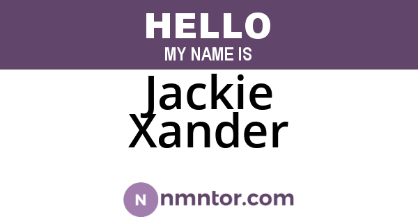 Jackie Xander