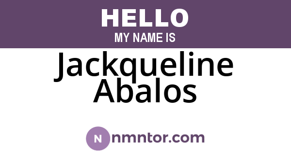Jackqueline Abalos