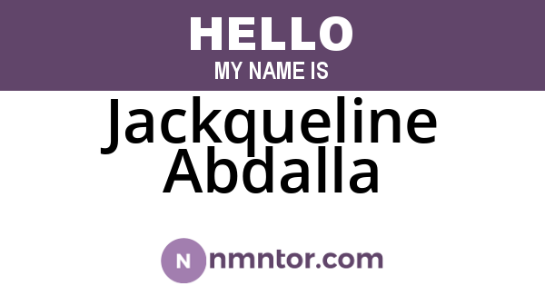 Jackqueline Abdalla