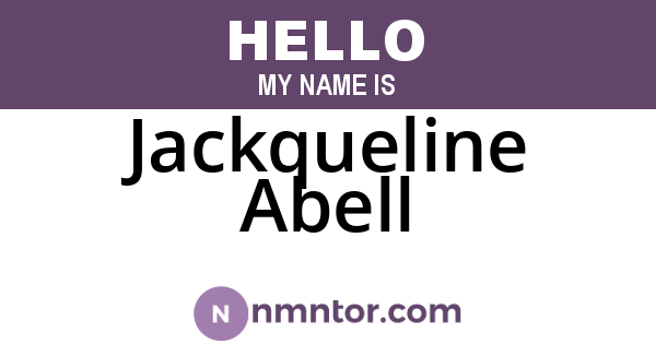 Jackqueline Abell