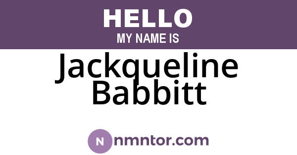 Jackqueline Babbitt