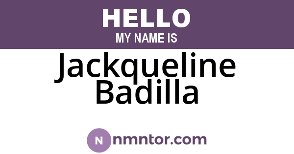 Jackqueline Badilla