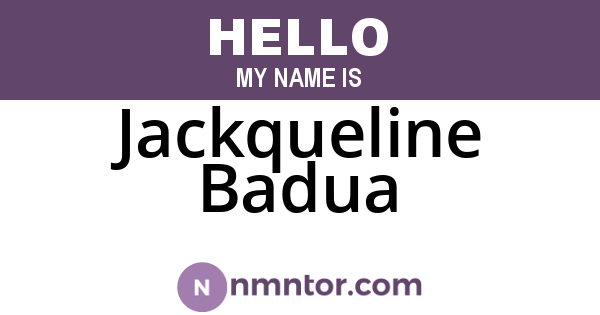 Jackqueline Badua