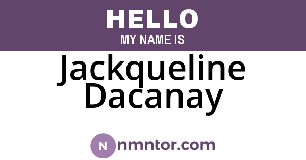 Jackqueline Dacanay