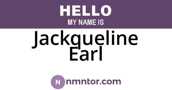 Jackqueline Earl