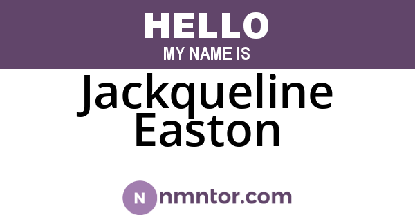 Jackqueline Easton