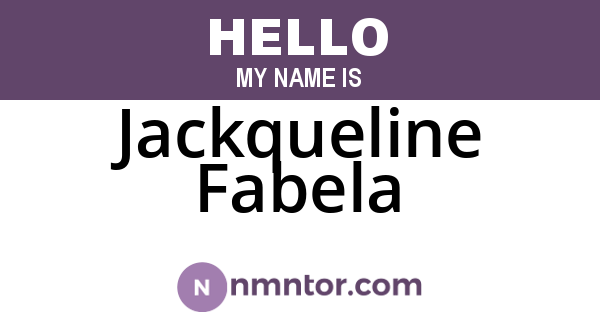 Jackqueline Fabela