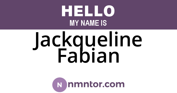 Jackqueline Fabian