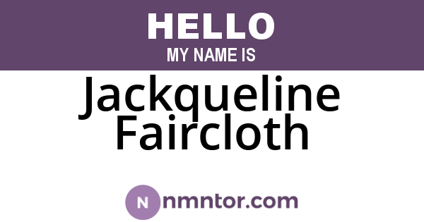 Jackqueline Faircloth