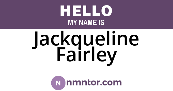Jackqueline Fairley