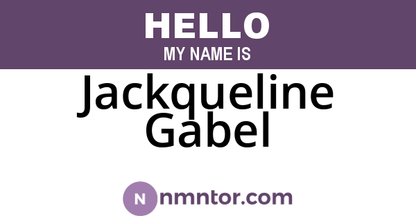 Jackqueline Gabel