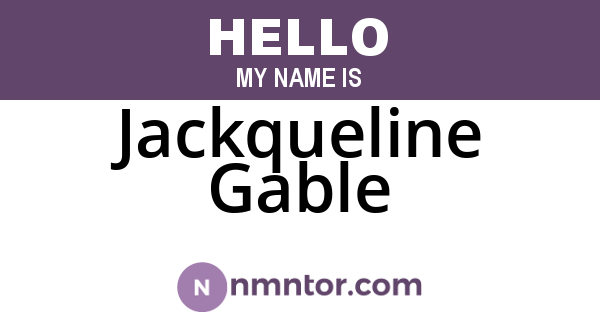 Jackqueline Gable