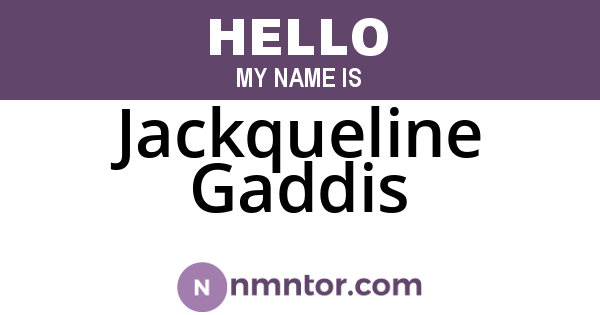 Jackqueline Gaddis