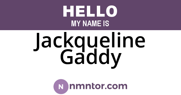 Jackqueline Gaddy