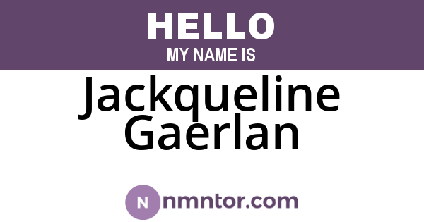 Jackqueline Gaerlan