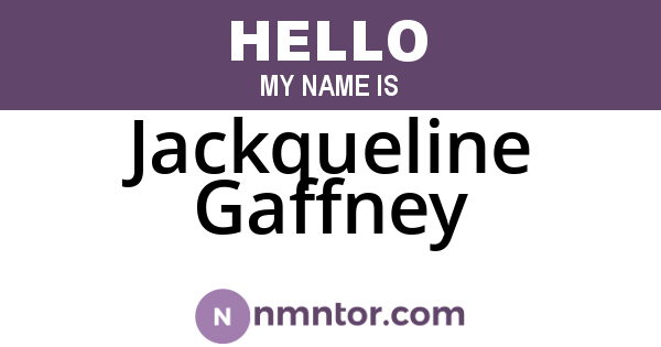 Jackqueline Gaffney