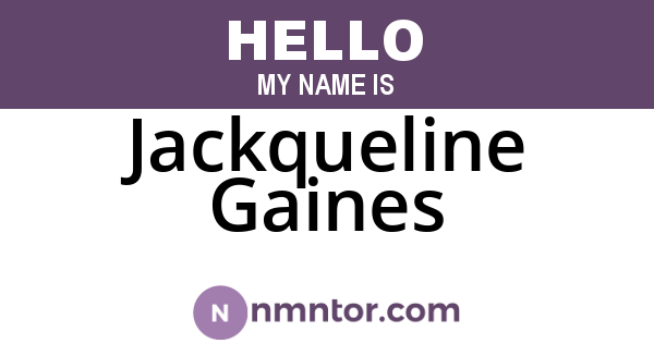 Jackqueline Gaines