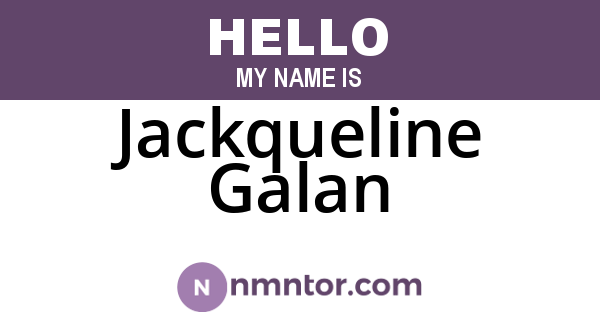 Jackqueline Galan