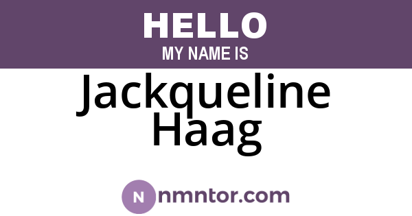 Jackqueline Haag