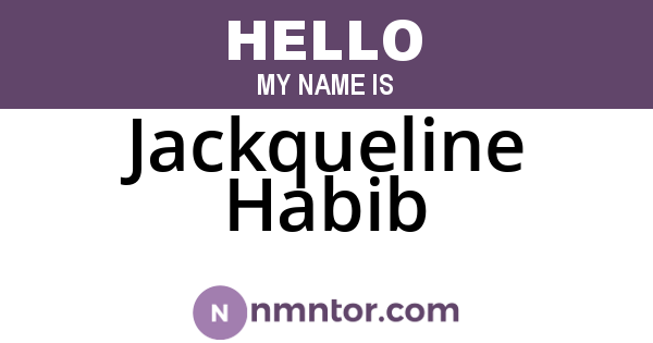 Jackqueline Habib