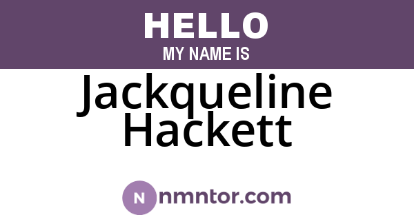 Jackqueline Hackett