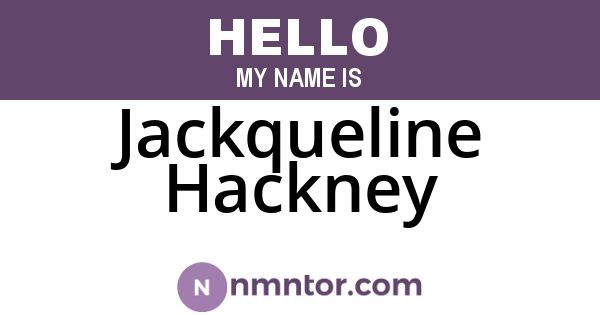 Jackqueline Hackney