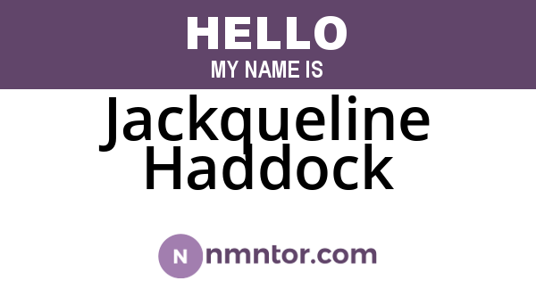 Jackqueline Haddock