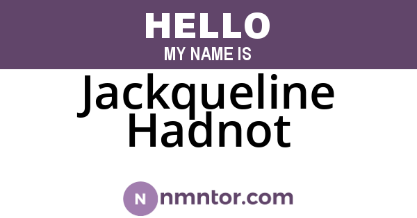 Jackqueline Hadnot