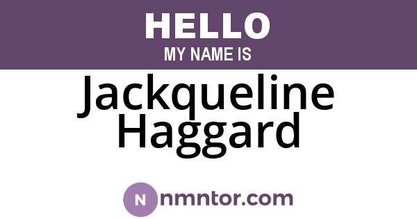 Jackqueline Haggard