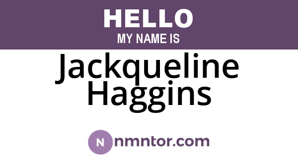 Jackqueline Haggins