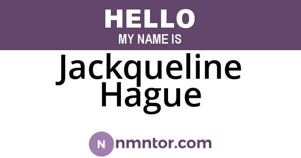 Jackqueline Hague