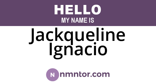 Jackqueline Ignacio