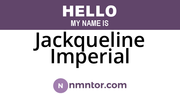 Jackqueline Imperial