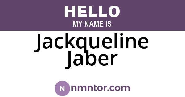 Jackqueline Jaber