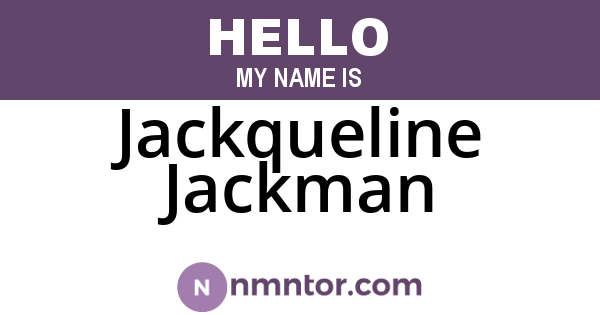 Jackqueline Jackman