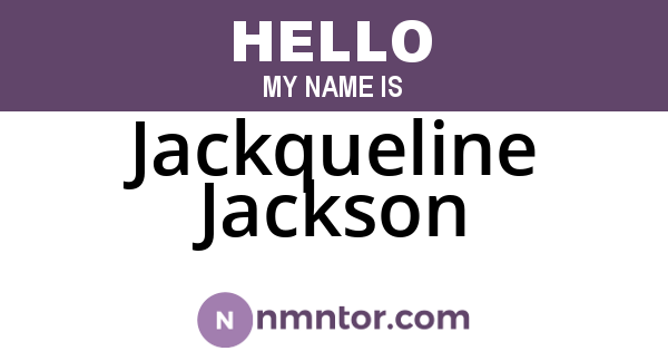 Jackqueline Jackson