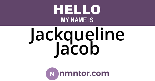 Jackqueline Jacob