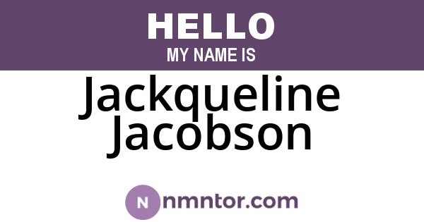 Jackqueline Jacobson