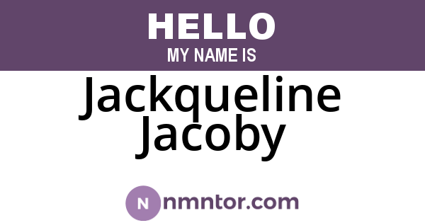 Jackqueline Jacoby
