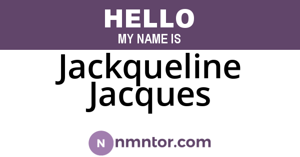 Jackqueline Jacques
