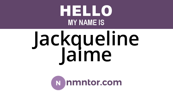 Jackqueline Jaime