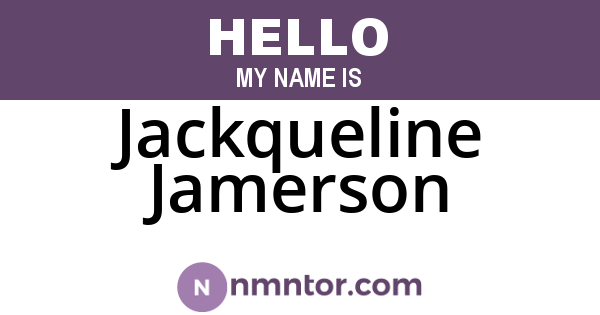 Jackqueline Jamerson