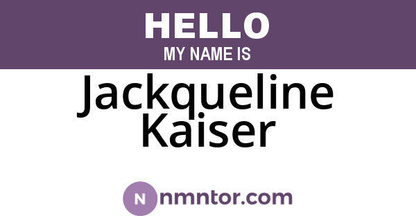 Jackqueline Kaiser