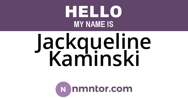 Jackqueline Kaminski