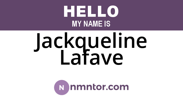 Jackqueline Lafave