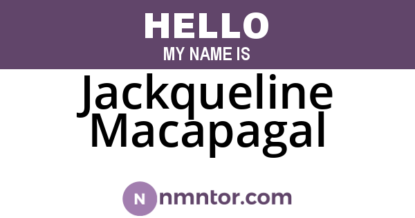 Jackqueline Macapagal