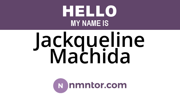 Jackqueline Machida
