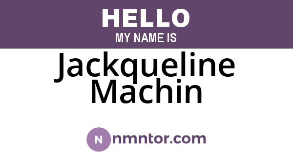 Jackqueline Machin